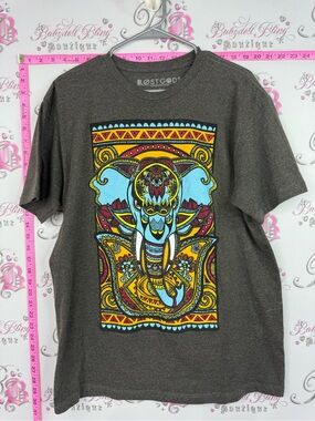 Lost gods shirt  Men's Heather Gray Short-Sleeve Elephant Graphic Tee